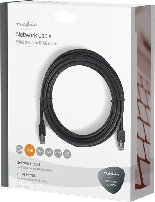 Actual product image Nedis Cat 6 cable RJ45 connector RJ45 connector F / UTP Circle 15.0 m LSZH (F/UTP, CAT6, 15 m)