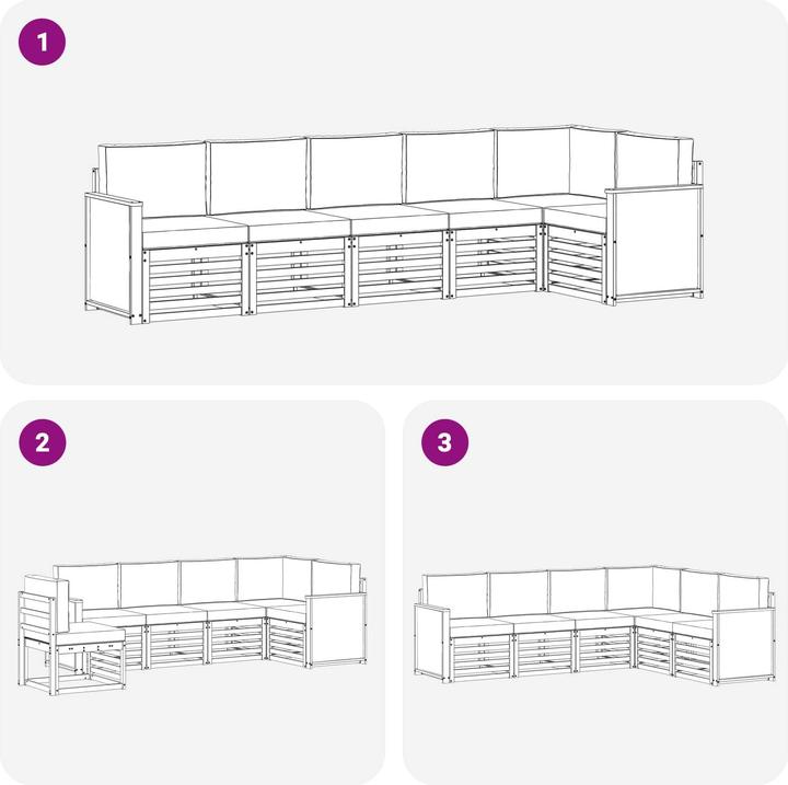 Produktbild vidaXL Outdoor-Sofa