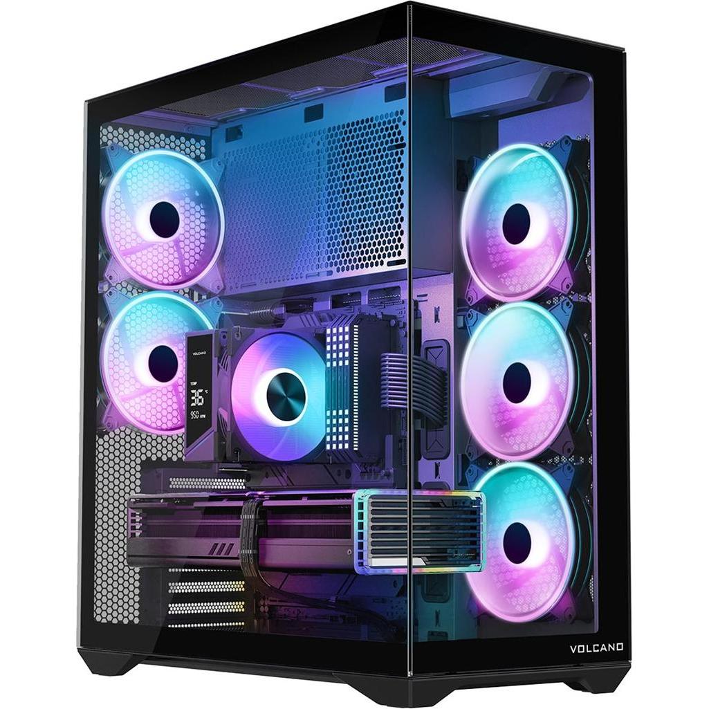 Modecom Obudowa Space XL Argb Full Tower 5f Czarna (ATX, E-ATX, Micro ATX (mATX), Mini-ITX), Case PC, Nero