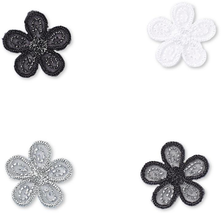 Prym Application selfcl. Flowers black/light, 4 pcs. (4 pcs.)