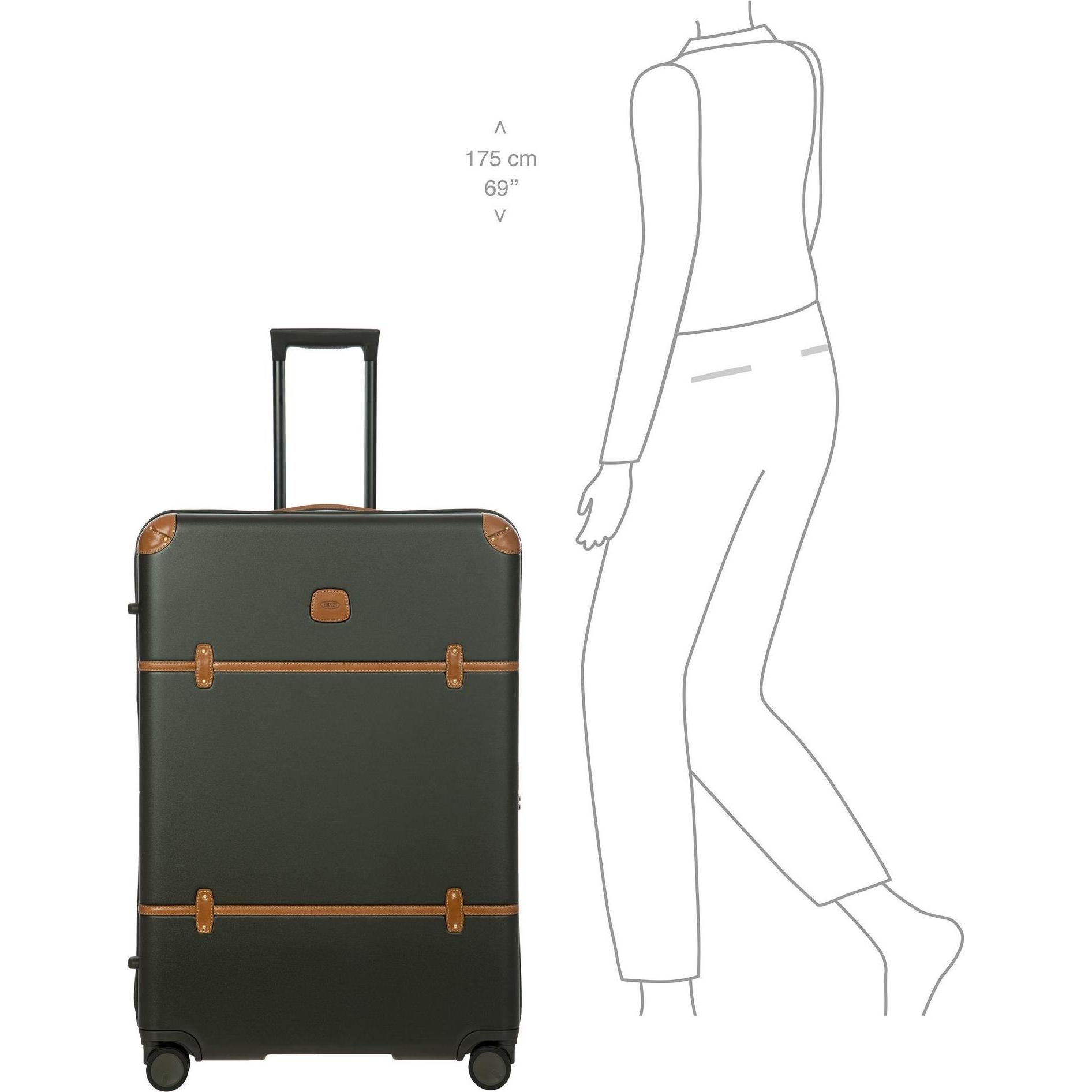 Brics, Koffer, Bellagio 4 Rollen Trolley 82 cm mit Dehnfalte, Grün, (118 l, XL (ab 115l))