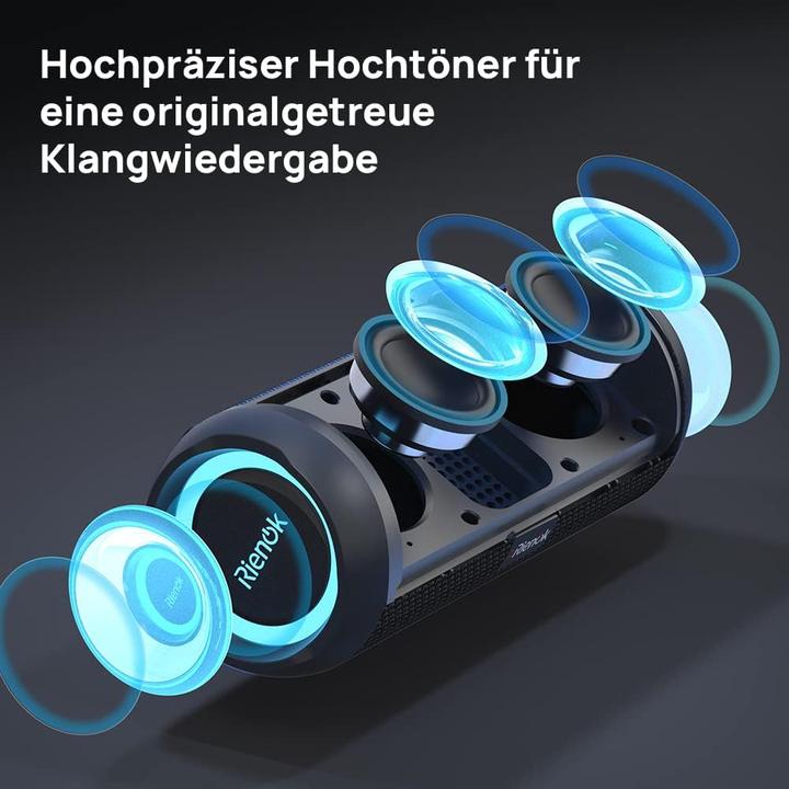 Produktbild Rienok Bluetooth Lautsprecher mit Licht (30 h)