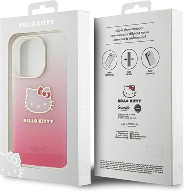 Produktbild Hello Kitty HKHCP15XHDGKEP iPhone 15 Pro Max 6.7" różowy/pink hardcase IML Gradient Electrop Kitty H (Apple iPhone 15 Pro Max)