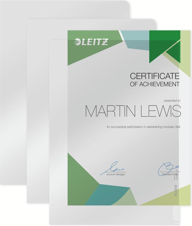 Immagine prodotto Leitz Copertina trasparente extra forte, A4, PP, cristallina, 0,16 mm aperta sopra e ai lati, a prova di (A4, 1x)