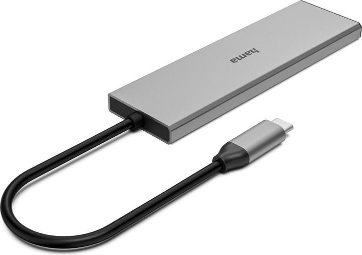 Produktbild Hama USB-C-Hub, 4 Ports, 2x USB-A, 2x USB-C, USB 3.2 Gen2, 10 Gbit/s, PD, Alu (USB-C, 4 Ports)