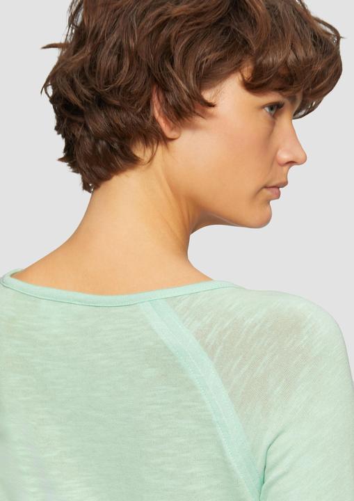 Produktbild S.Oliver T-Shirt Langarmshirt mit Raglanärmeln und Flammgarnstruktur (42)