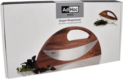 Produktbild AdHoc Doppel-Wiegemesser WAVE braun (22 cm)