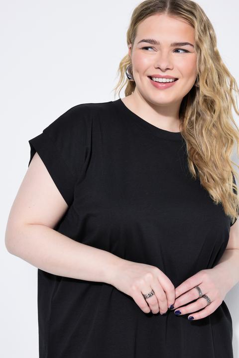 Actual product image Studio Untold Cap Sleeve Rounded Hem Tunic Tee (54)