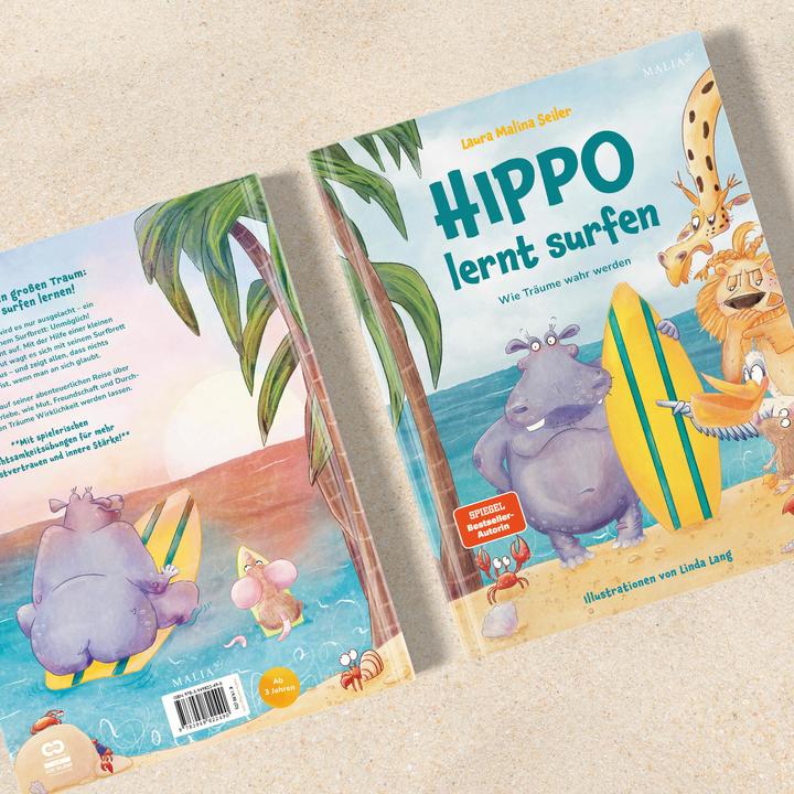 Actual product image Hippo lernt surfen (German, Laura Malina Seiler, 2025)