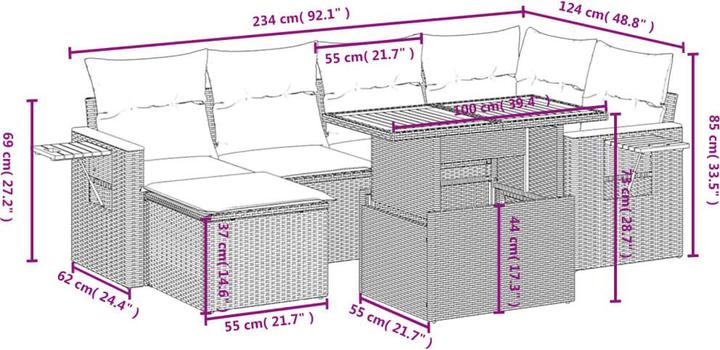 Actual product image vidaXL Garten Sofagarnitur