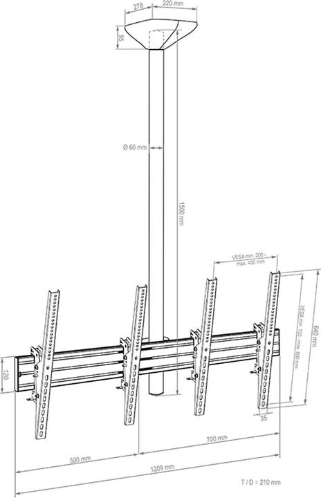 Image du produit Hagor CPS MENUBOARD D2P 46-65IN