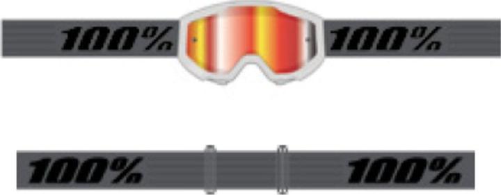 Produktbild 100% STRATA 2 Goggle Grey - Red Mirror Lens (Grey, Mirror Red)