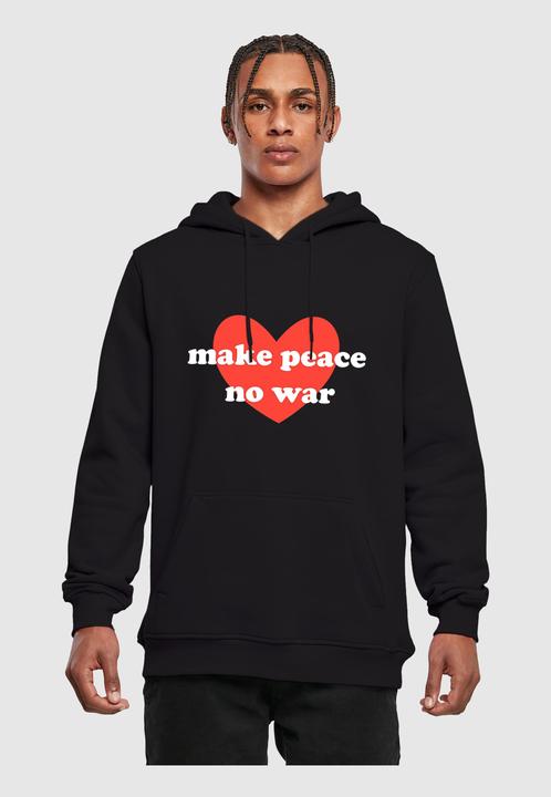 Produktbild Merchcode Peace - Red Heart Black Heavy Hoody - 161353 (XL)