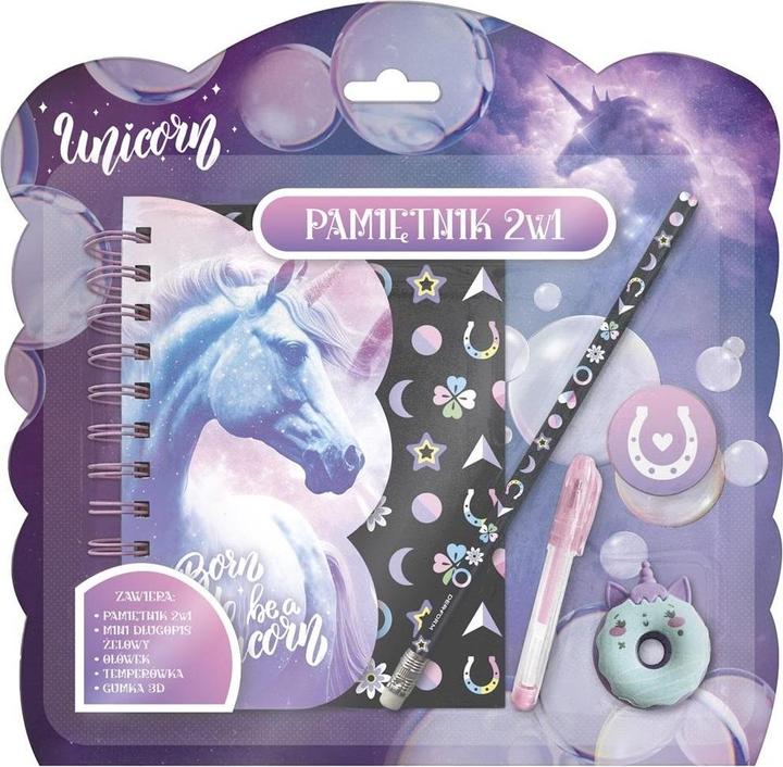 Derform 2in1-Tagebuch mit Vorhängeschloss + Einhorn-Zubehör 15