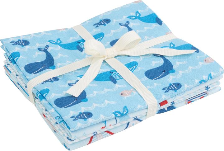 Immagine prodotto Stafil Confezione di tessuto Patchy "Maritime", set di 4, 4 disegni à 45 x 55 cm