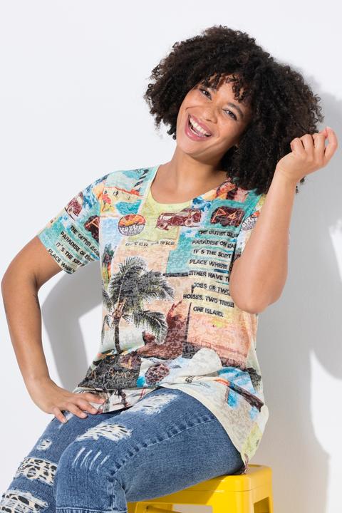 Actual product image Angel of Style T-Shirt, A-Linie, Palmen-Muster (50)