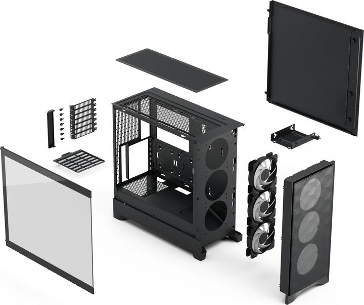 Image du produit Fractal Pop 2 Air Black TG RGB (schwarz, Tempered Glass) (ATX, mATX, Mini-ITX)
