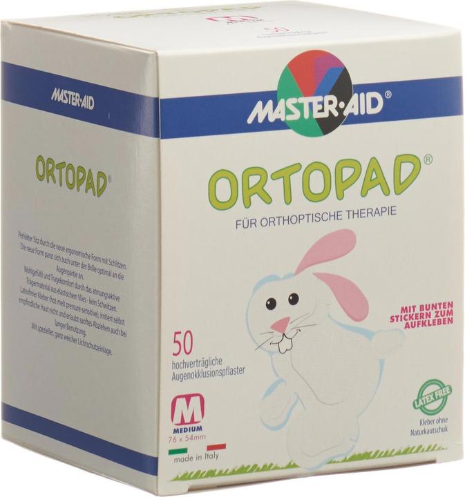 Image du produit Master Aid emplâtre occlusif medium blanc 2-4 ans (50 x)