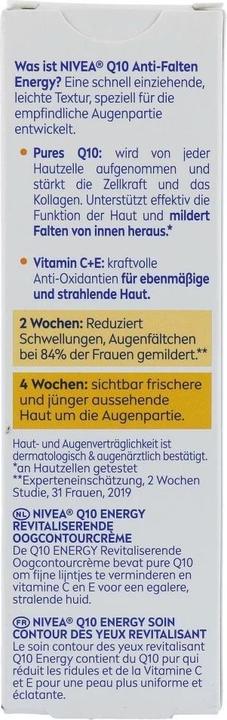 Actual product image NIVEA Q10 Anti-Wrinkle Energy Eye Contour Cream 15 Ml (Eye Care Cream, Day, 15 ml)