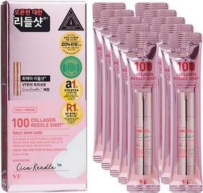 Actual product image VT Cosmetics 100 Collagen Reedle Shot 2ml X 10 Pieces (2 ml)