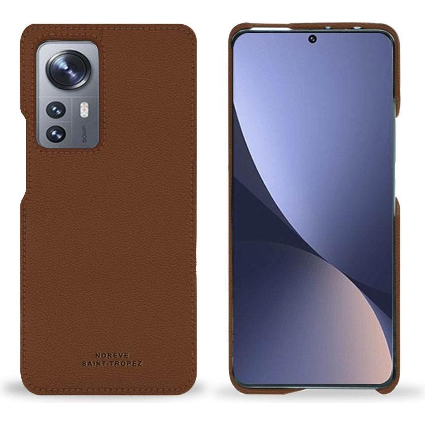 Noreve Lederschutzhülle (Xiaomi 12 Pro), Smartphone Hülle, Braun