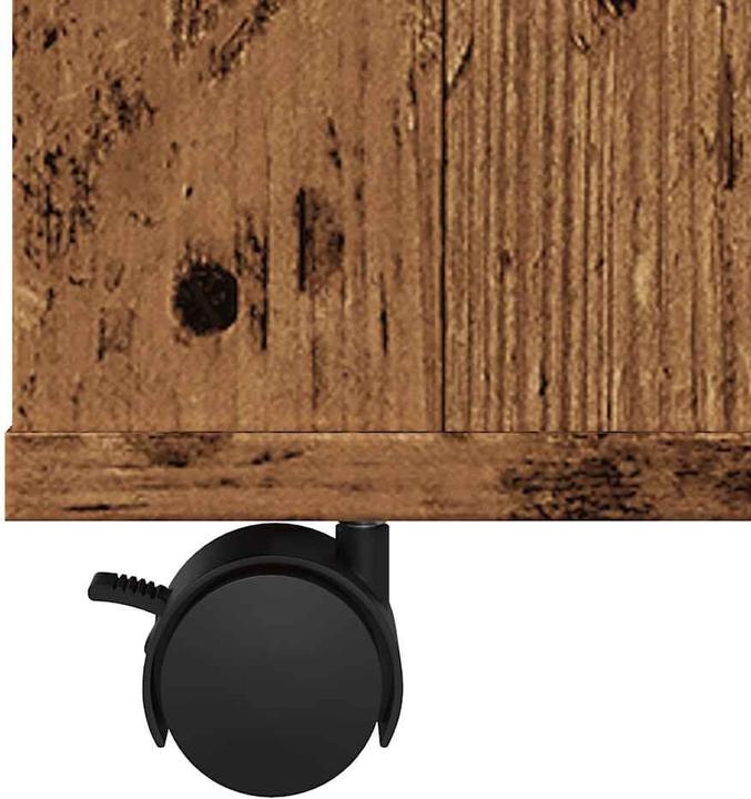 Actual product image vidaXL Rollcontainer Rollschrank Bürocontainer Büroschrank Schrank Altholz-Optik (60 x 35 x 75 cm)