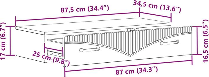 Produktbild vidaXL Wandmontierter Tisch