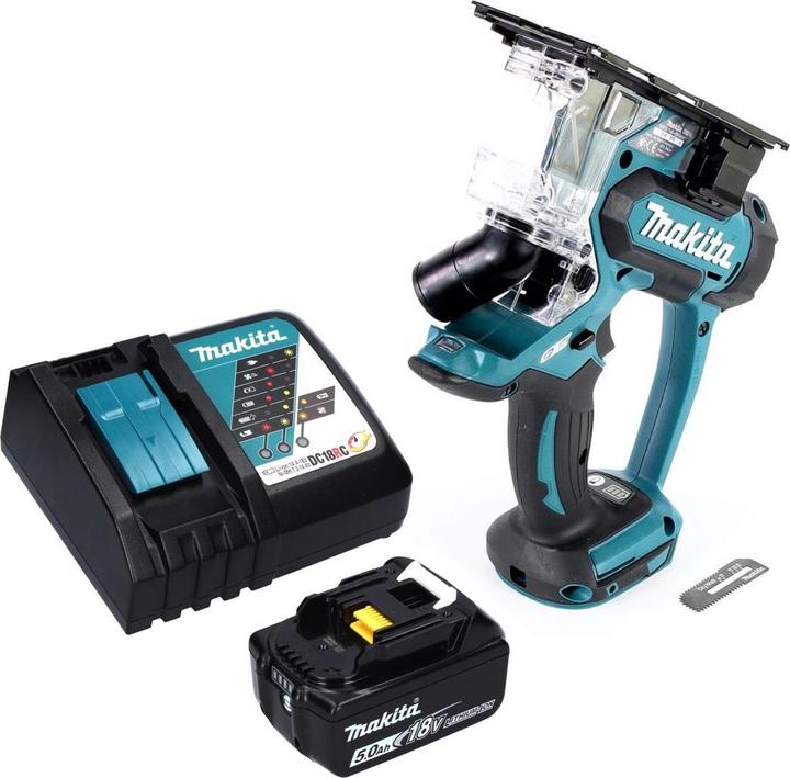 Productafbeelding Makita DSD 180 RT1 Accu-gipsplatenzaag 18 V + 1x accu 5,0 Ah + lader