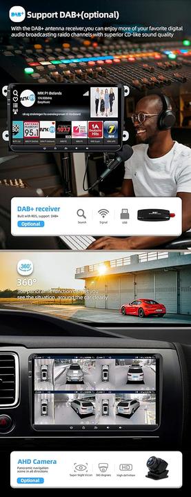 Image du produit Joyx Navi Android 10 Autoradio für VW/Skoda/Seat mit Carplay & DSP (Voiture Android, Apple Carplay, MirrorLink)