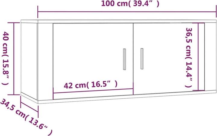 Image du produit vidaXL TV-Wandschrank (100 x 34.50 x 40 cm)