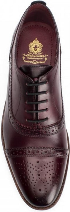 Actual product image Base London Mens Cast Washed Lace Up Leather Brogue Shoe (43)