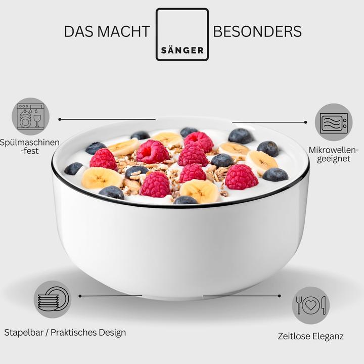 Actual product image Sänger Geschirr Marlo Black Rim (36 Piece)