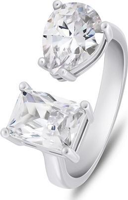 Produktbild Brilio Silver - Sparkling silver ring with clear zircons RI070W - Circuit: 56 mm (56, 925 Silber)