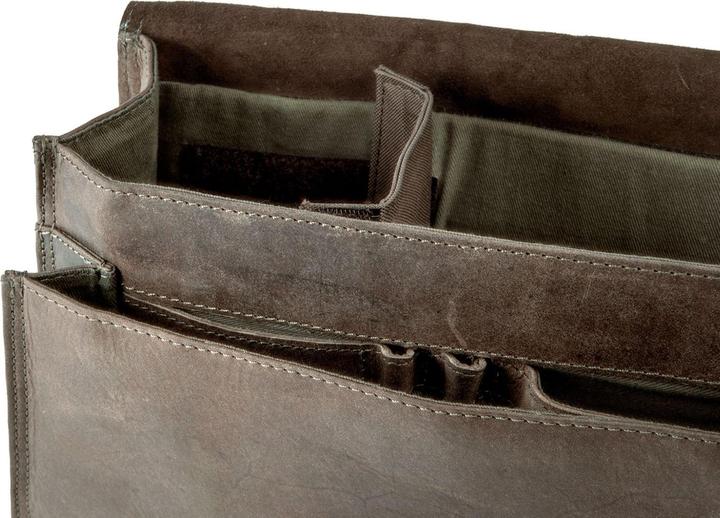 Actual product image Harolds Antico Messenger leather 38 cm laptop compartment