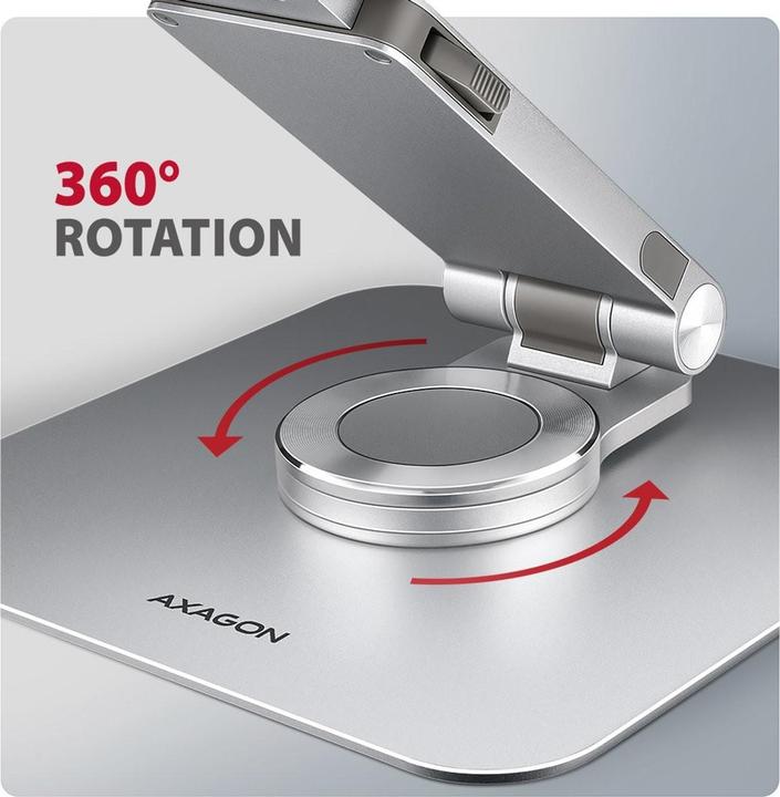 Actual product image Axagon STND-LR stand with 360° rotation for laptops and tablets