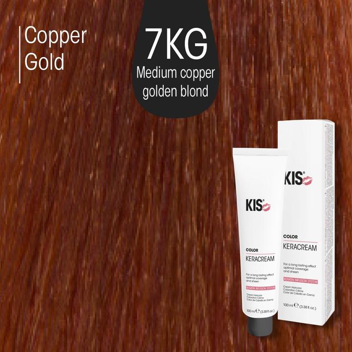 Produktbild KIS Keracream Farbe 100ml (7-KG mittelblond kupfer gold)