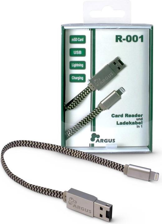 Produktbild Intertech R-001 silver Cardreader Kabel fuer alle Geraete mit Lightning-Anschluss (Lightning, USB 2.0)