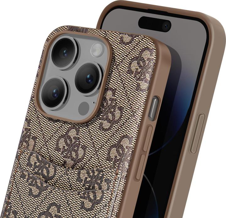 Produktbild Guess Hülle PU 4G Kartenhalter, Braun Series (Apple iPhone 14 Pro)