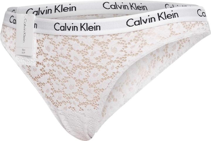 Actual product image Calvin Klein Ladies' briefs bikini shape with lace, silver (Silver Haze), M (M, Single pack)