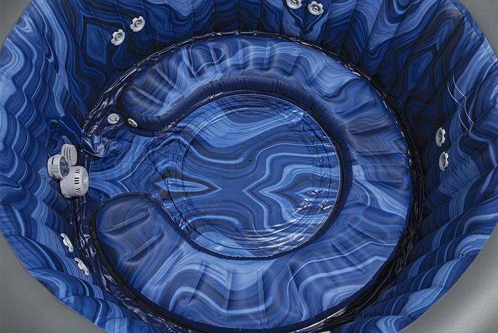 Actual product image Bestway LAY-Z-SPA Santorini Energieeffizienter s marter aufblasbarer Whirlpool 5–7 Pers. (7 Persons)