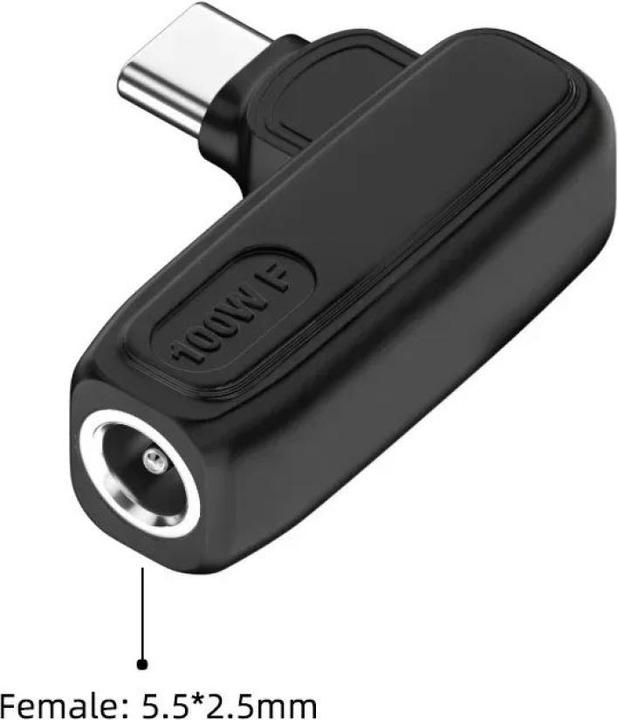 Produktbild PowerGuard L-Shape DC 5.5 x 2.5 mm auf USB-C Ladeadapter PD 100W (100 W)