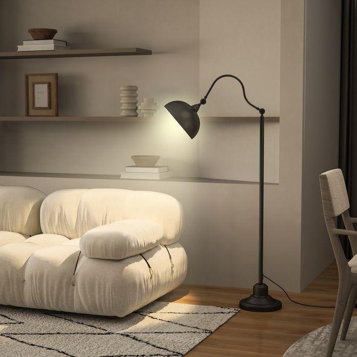 Actual product image Swisshandel24 Stehlampe im Vintage-Design, verstellbare Stehleuchte für Wohnzimmer, Schwarz (E27)