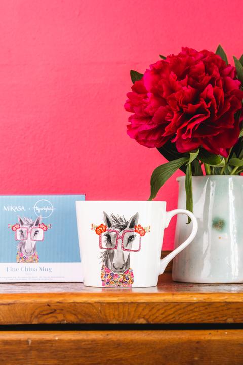 Actual product image Mikasa Tipperleyhill Horse Print Porcelain Mug, 380ml (380 ml, 1x)