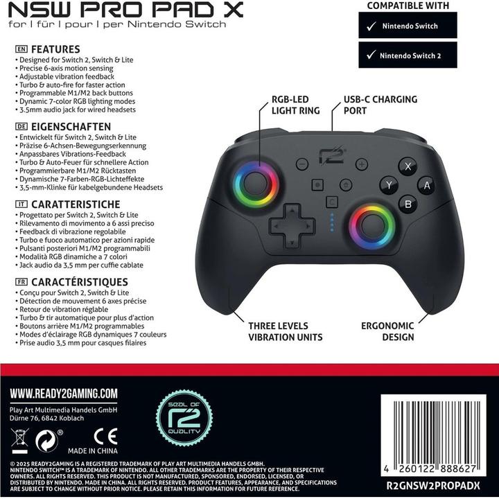 Immagine prodotto ready2gaming NSW2 Game Pro X 2 Black (PC, Switch 2)