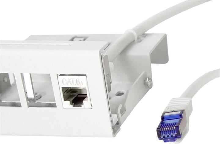 Produktbild LogiLink Konsolidierungspunkt-Patchkabel, Kat.6A, 3.0 m S/FTP, hellgrau (RAL7035), Anschluss: RJ45 Stecker (S/FTP, CAT6a, 3 m)