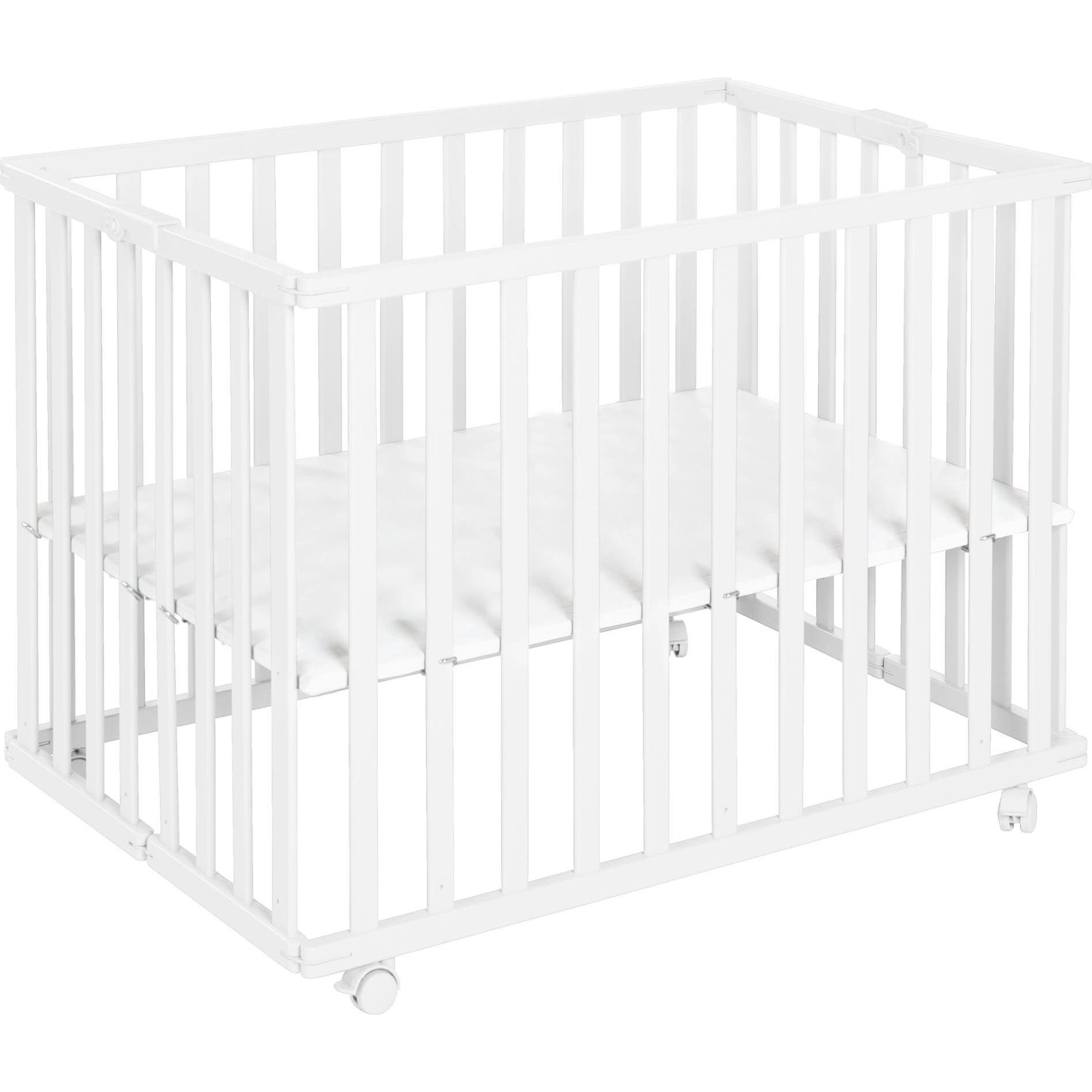 Roba Laufgitter klappbar Weiss 75 x 100 cm (MDF, Mischholz, 100 x 75 x 72.50 cm) (202703WE)