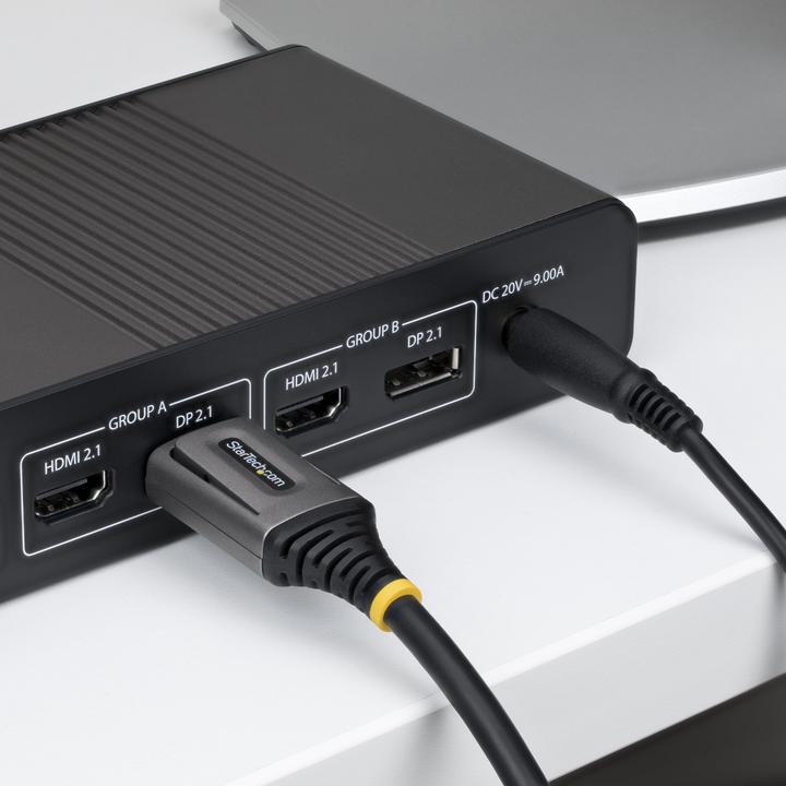 Produktbild StarTech .com DP21V-150C-DP80-CBL, 1,5 m, DisplayPort, DisplayPort, Mâle, Mâle, 15360 x 8640 pixels (1.50 m)