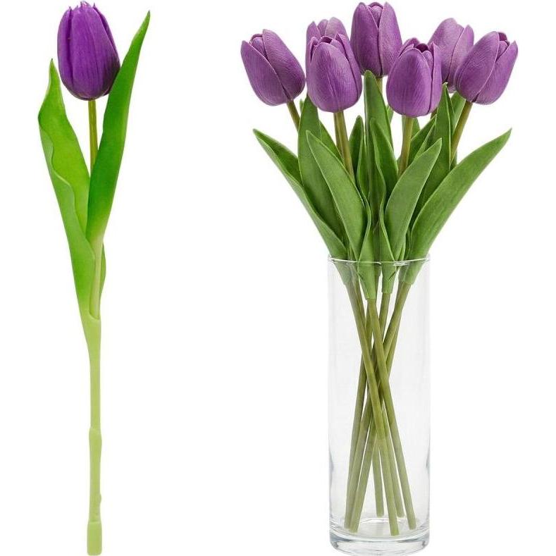Saska Garden, Pianta artificiale, Tulipan Fioletowy 31cm Jak żywy Dekoracja Wiosenna