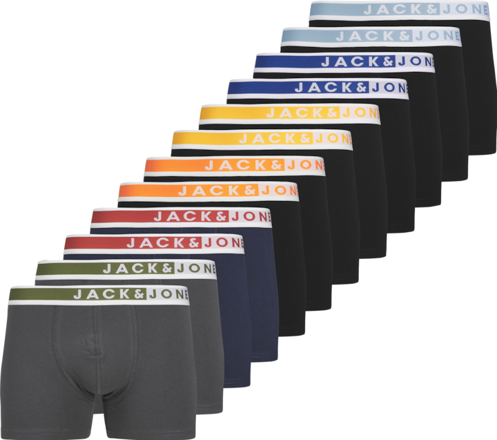 Immagine prodotto Jack & Jones Boxer Casual Stretch JACKARIM SOLID TRUNKS 12P (S, confezione da 12)