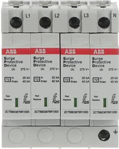 Actual product image ABB OVR T2 4L 40-275 P OVRT24L40-275PQS QS SPD Type 2 for 230/400V TN-S